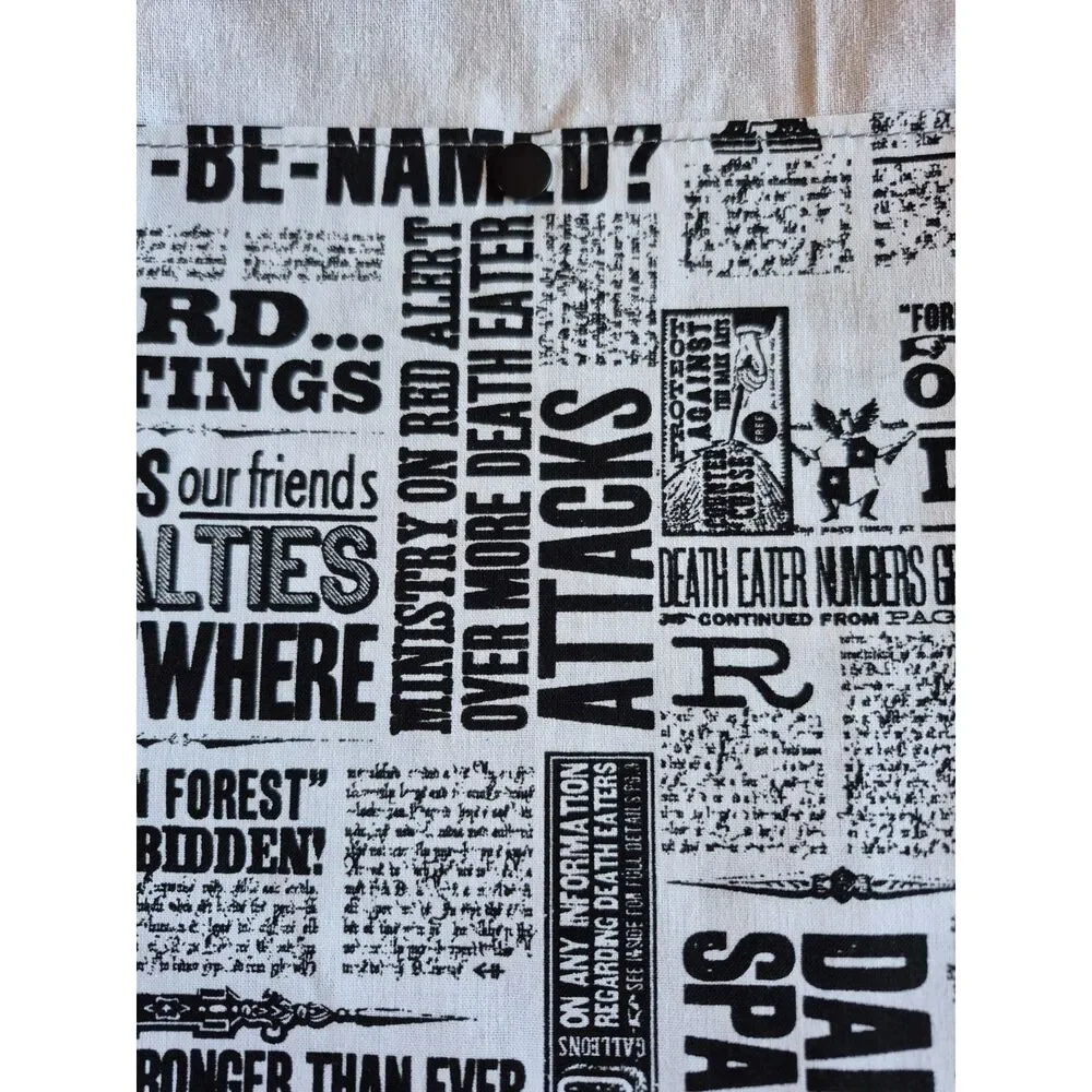 Handcrafted Two-Pocket Tablet Sleeve - Magical Harry Potter Newspaper Theme